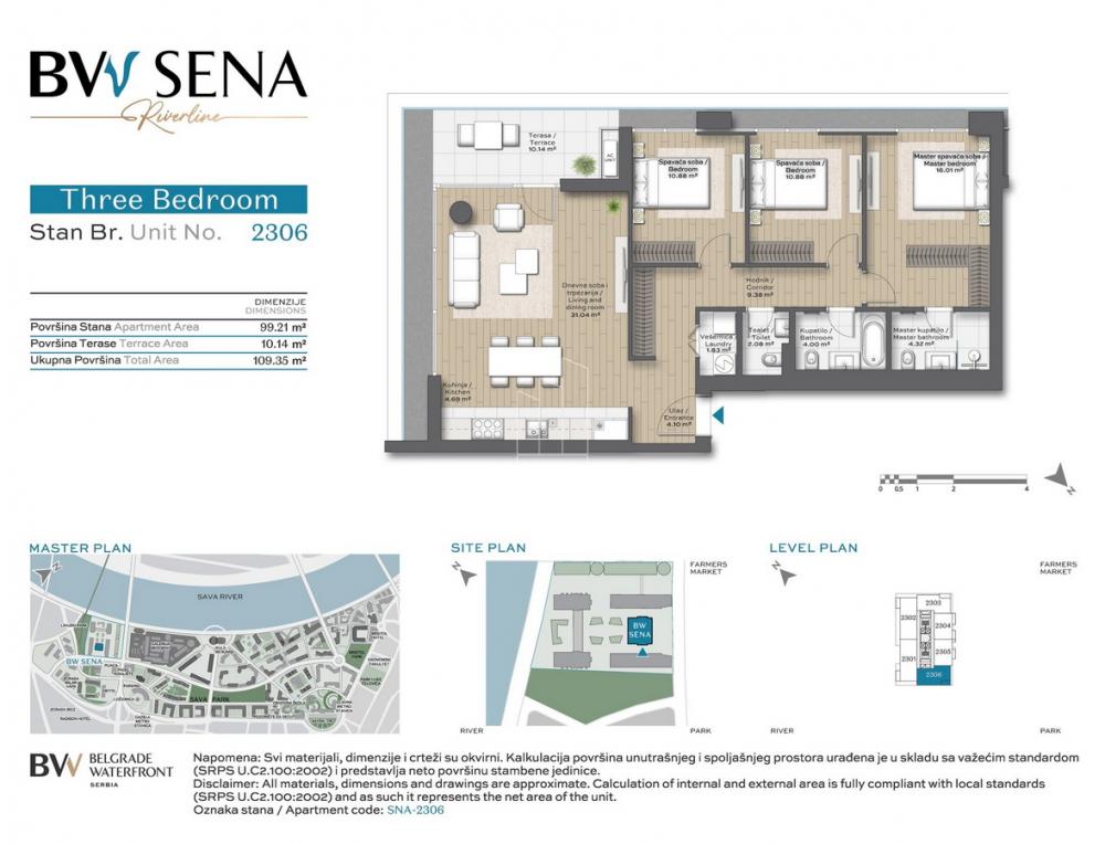 BW Sena luxury apartment Belgrade Waterfront - Nomad Homes